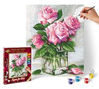 Schipper 609240828 - Pintura por números, Rosas para ti, Pinturas para Adultos, Incluye Pincel y Pinturas acrílicas, 24 x 30 cm