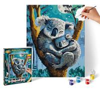 Schipper- Malen Nach Zahlen mit Baby números - Koala con bebé Adultos, Incluye Pinceles y Pinturas acrílicas, 24 x 30 cm, Mittel (609240907)