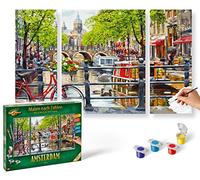 Schipper- MNZ (Tripty) Natural Pintura por números - Ámsterdam (tríptico), 50 x 80 cm, Color 1. (609260812)