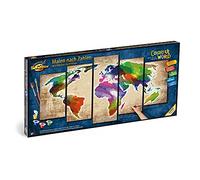 Schipper 609450856 Colorful World - Pintura para Adultos, Incluye Pinceles y Pinturas acrílicas, 5 imágenes, poliptico de Clase Magistral, Profesional, edición, 132 x 72 cm