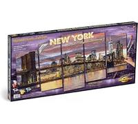 Schipper 609450806 - Pintura por números - Nueva York al Amanecer - Pinturas para Adultos, Incluye Pinceles y Pinturas acrílicas, Clase Magistral políptica, edición Profesional, 132 x 72 cm