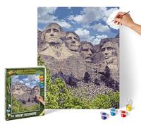 Schipper Monte Rushmore 609130895 - Pintura por números para adultos, incluye pinceles y pinturas acrílicas, 40 x 50 cm