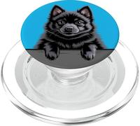 Schipperke, Lindo Amante de los Cachorros Negros Que se asoman PopSockets PopGrip para MagSafe