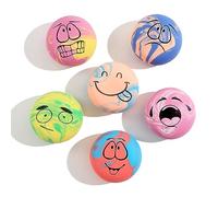 SCHITEC Juguetes chirriantes para Perros, [Paquete de 6] Juguete Interactivo de Goma de látex chirriante, Pelotas de Juego Suaves para Cachorros y Perros pequeños