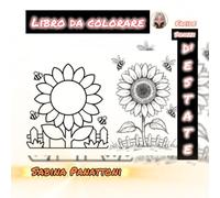 Schizzi d'estate: Libro da colorare,facile