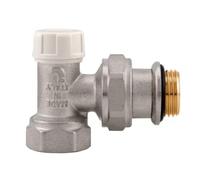 Schläfer 0927500 | Válvula Detentora en Ángulo de 1/2 Pulgada para Termo-Sifones, Válvula Universal del Calentador y Termo-Decoración con Conexión Estándar (DN15) en Latón Niquelado