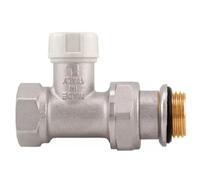 Schläfer 0928500 | Accesorios - Válvula Detentor Recto Conexión Hembra 1/2 pulgada para radiadores, válvula universal del radiador y termodecoración, conexión estándar (DN15) de latón niquelado