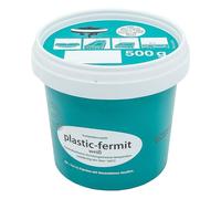 Schläfer 1855 | Masilla selladora hidráulica Fermit, elástica y moldeadora, para tubos de desagüe, sifones, cerámicas y sanitarios, blanco, 500 g