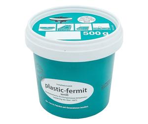 Schläfer 1855 | Masilla selladora hidráulica Fermit, elástica y moldeadora, para tubos de desagüe, sifones, cerámicas y sanitarios, blanco, 500 g