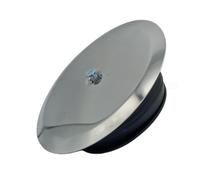 Schläfer 4397100 | Sifón de baño inspeccionable, tapón de expansión para sifón de suelo de 100 mm de diámetro con tapón inoxidable y tornillo, tapón de sumidero y tapa cromada de acero