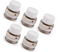 Schläfer 7042005 | Válvula de seguridad manual de purga y purga de aire con desagüe giratorio para radiador, radiador calefacción, válvula 1/2" de seguridad para calentadores y radiadores, 5 unidades