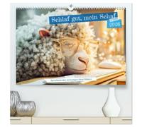 Schlaf gut, mein Schaf - Spruchkalender mit lustigen Schaf-Bildern (hochwertiger Premium Wandkalender 2026 DIN A2 quer), Kunstdruck in Hochglanz: ... - garantiert ein Gute-Laune-Macher