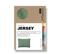 schlafgut Funda de Almohada Easy Jersey 60x80 cm, Hecha con 100% algodón, Cremallera Oculta, Ultra Suave y Transpirable, Certificado Oeko-Tex, Cuidado fácil, Green Mid