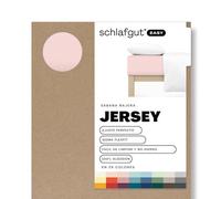 schlafgut Sábana Bajera Easy Jersey de 140x200cm a 160x200cm, 100% algodón,Suave y Transpirable, Cuidado fácil, Certificado Oeko Tex, Purple Light