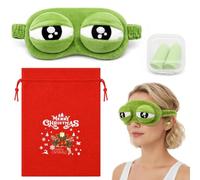 Schlafmaske Lustig,Frosch Schlafmaskes,Weihnachten Geschenktüte,Augenmaske | Antifaz para dormir divertido,Máscara del sueño,Diseño de rana,con navidad bolsa,Sleep Mask,para viajes,dormir,navidadregalos