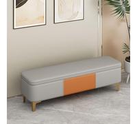Schlafzimmer-Aufbewahrungshocker/Aufbewahrungsbox mit Beinen, Puff Almacenaje Dormitorio, Reposapies Salon/Reposapies Sofa, Wohnzimmerbank, Baul Pie de Cama: Tragfähigkeit 150 kg ( Color : Light gray