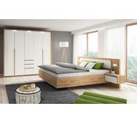 Schlafzimmer-Set Xelo Completo 2-teilig Roble Silvestre Oro Blanco Incl. LED