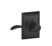 SCHLAGE Accent Lever with Addison Trim Non-Turning Lock in Matte Black - Left Handed - F170 ACC 622 ADD LH