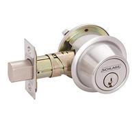 Schlage Bc500 - Cerrojo de seguridad de un solo cilindro Adj Bs Sc1 cromado satinado