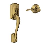 SCHLAGE Camelot FE285 CAM 609 Acc RH - Manija de entrada delantera (latón antiguo)