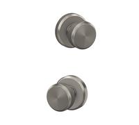 SCHLAGE F10 BWE 619 GSN Pomo de puerta Bowery con ajuste Greyson, tapa de paso de pasillo y armario, níquel satinado