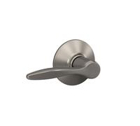 Schlage F10 DEL 619 Delfayo Palanca de puerta con moldura estαndar, cerradura de paso para pasillo y armario, nνquel satinado