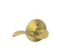 SCHLAGE F170 Acc 608 LH - Palanca de acento sin giro para mano izquierda, latón satinado Lock Company