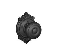 Schlage F170 GEO 622 BRK Brookshire Collection Georgian Decorative Single Trim Knob Matte Black