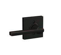Schlage F170 LAT 716 COL Latitude Lever with Collins Trim Non-Turning Dummy Door Handle Aged Bronze