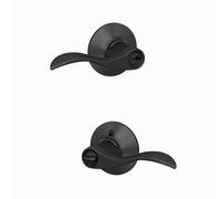 SCHLAGE F51A ACC 622 622-Manija de Puerta Accent, Cerradura de Entrada con Llave, Negro Mate, Matte Black, Keyed Entry