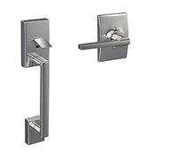 SCHLAGE FE285 625 LAT CEN - Juego de manijas de mitad inferior, cromo brillante