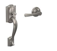 SCHLAGE FE285 CAM 619 VLA Camelot Trim - Manilla de entrada delantera inferior con palanca Avila, níquel satinado