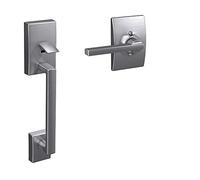 SCHLAGE FE285-CEN-LAT-CEN Century - Juego de manijas inferiores para cilindros individuales o elect, cromo satinado