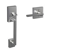 SCHLAGE Hoiyen FE285 CEN 625 LAT COL 16-080 10-027 134 - Juego de manijas de entrada frontal interior, moldura Collins, cromo brillante