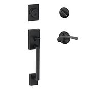 SCHLAGE Lock Company F60 CEN 716 MER LH Century - Juego de manijas de un solo cilindro y palanca Merano a la izquierda, bronce envejecido