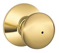 SCHLAGE LockF40PLY605Plymouth Privacy Dual Latch Lockset-PB PLY PRIVACY KNOB BX