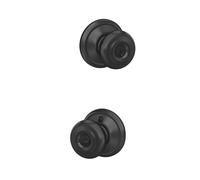 Schlage - Pomo para chupete georgiano, F51A GEO 622 | Pomo de puerta de entrada con llave y cierre de botón giratorio, fácil de instalar, seguridad y durabilidad certificadas