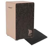 Schlagwerk CP4007 Cajón La Perù con chapa de madera de raíz - Cuerpo de aliso, muy elegante - Bordones ajustables de forma continua - Incluye cojín de asiento - Fabricado en Alemania