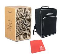 Schlagwerk CP82 Cajón Rudiments Fingerprint + Keepdrum Asiento Pad Rojo y Bolsa Cajón