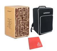 Schlagwerk CP85 Cajon Rudiments Styles + Keepdrum Asiento Pad Rojo + Bolsa Mochila