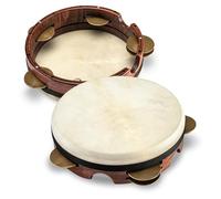 Schlagwerk RTRIQ RIQ - tamburo a cornice tradizionale con sonagli - ⌀ 25 cm / 10 pollici - pelle di capra, accordabile - legno di faggio - riqq arabo, tamburo orientale - fabbricato in Germania