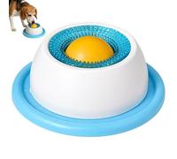 Schleckball Dog Bowl, Slow Feeder Dog Bowl, Interactive Licking Mat for Dogs, Two Pet Slow Feeding Bowls, Blue and Orange Lick Mats for Dogs