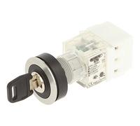 Schlegel 23.001.513 - Interruptor de llave de acero inoxidable, con botones, 3 posiciones 11-12-13 horas, contactos táctiles con 2 cierres, conexión roscada