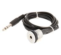 Schlegel 23.001.535 6,3 mm Jack Jack hembra con frontal 1 x 6,3 mm Jack Jack hembra de 3 pines y trasero, 1 x cable de 200 cm con conector jack de 6,3 mm, plata