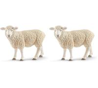 Schleich 13882 Farm World Figura de Juego - Oveja, Juguete a Partir de 3 años (Paquete de 2)