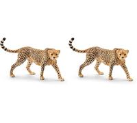 Schleich 14746 Guepardo Hembra, a Partir de 3 años, Wild Life - Figura, 3 x 10 x 7 cm (Paquete de 2)