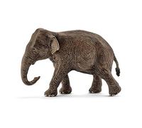 Schleich-14753 Figura de Elefante asiático Hembra, Colección Wild Life, Color marrón, 13 cm (14753)