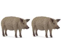 Schleich 14892 Cerdo lanudo, a Partir de 3 años, Farm World - Figura, 3 x 10 x 6 cm (Paquete de 2)