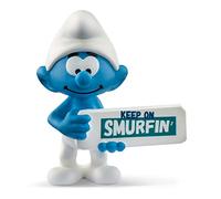 schleich 20843 Pitufo con cartel Smurfin, a partir de 3 años, Smurfs - figura, 5 x 3 x 5 cm