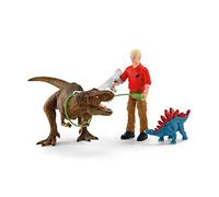 Schleich 41465 Juego de dinosaurios - Tiranosaurio Rex ataque, juguetes a partir de 4 años